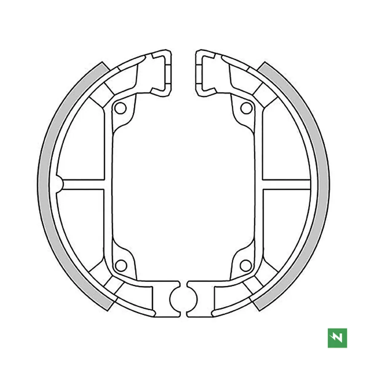 NEWFREN brzdové čelisti SUZUKI ADRESS 50, TUNE 50 93-, ATALA BYTE 50, HACKER 50 -95 (95x20mm) ( )