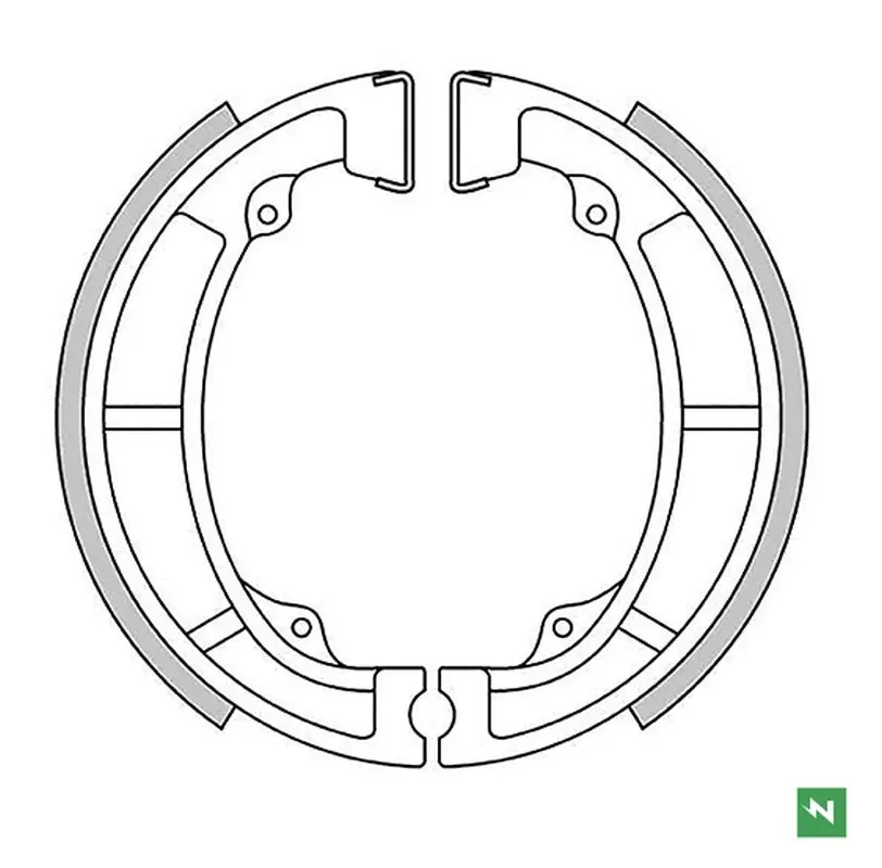 NEWFREN brzdové čelisti přední KAWASAKI KDX 175 80-82, KE 125/175 76-85, KL 250 80-84, KLX 250 79-80, KX 125 74-80 (120X28mm) (NEWFREN brzdové)