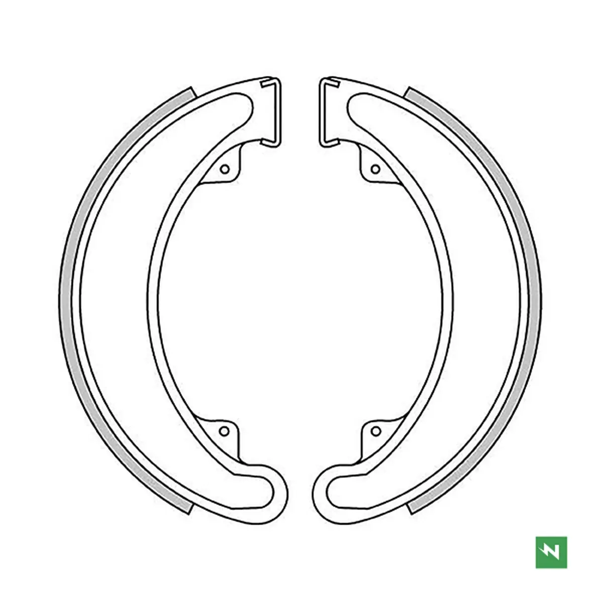 NEWFREN brzdové čelisti HONDA CB 250/360/400 73-79, ATC 250 85-88, TRX 250/300 85-00 zadní (160X30mm) (NEWFREN brzdové čelisti HONDA CB 250/360/400)