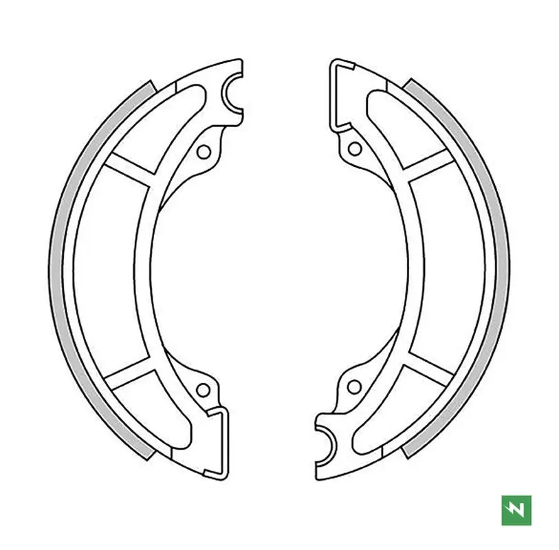 NEWFREN brzdové čelisti zadní HUSQVARNA WRE 125 89-94, zadní/přední KTM GS 125/250/600 83-85, MX 125/250/500 83-86 (130X22mm) (NEWFREN brzdové)