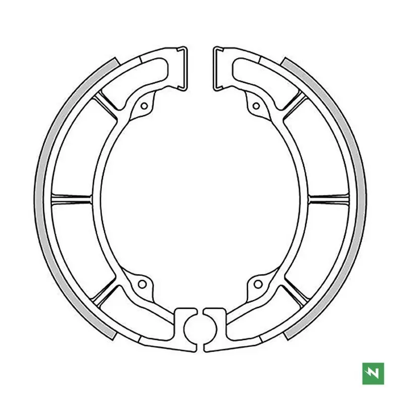NEWFREN brzdové čelisti zadní KAWASAKI EL 250 90-03, ER-5 97-07, KLF 220 88-02, Z 440 79-83, Z 440 LTD 82-84, ZR 550 83-84 (160X30mm) (NEWFREN)