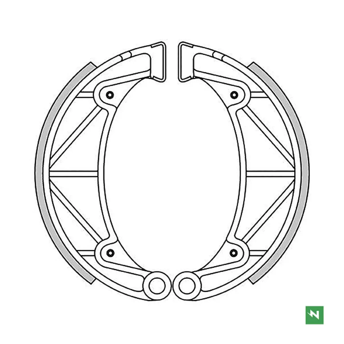 NEWFREN brzdové čelisti YAMAHA SR 250 87-94 (150X25mm) (NEWFREN brzdové čelisti YAMAHA SR 250 87-94 (150X25mm))