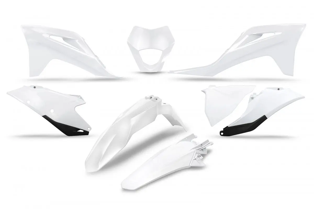 UFO kompletní sada plastů GAS GAS EC / EC-F 250 / 300 / 350 21-23 s krytem světla barva bílá (UFO kompletní sada plastů GAS GAS EC / EC-F 250 / 300 /)