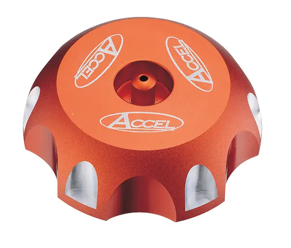 ACCEL víčko palivové nádrže KTM barva oranžová (ACCEL víčko palivové nádrže KTM barva oranžová)