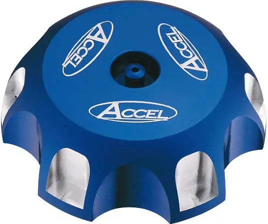 ACCEL víčko palivové nádrže HONDA/KAWASAKI/SUZUKI/YAMAHA barva modrá (ACCEL víčko palivové nádrže HONDA/KAWASAKI/SUZUKI/YAMAHA barva modrá)