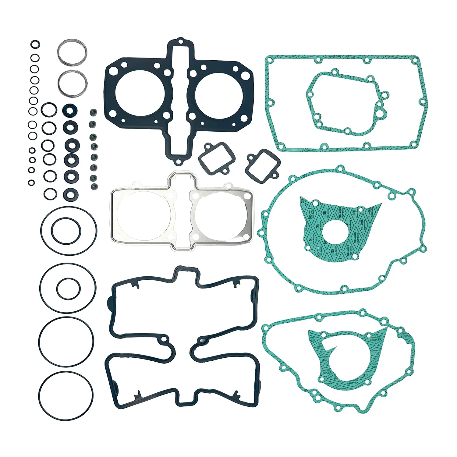 OMP kompletní sada těsnění KAWASAKI KLE 500 91-02, GPZ 500/EX 85-95, LTD 450 85-95, EN 450 85-90, EN 500 90-98, ER-5 (s těsněním víka ventilů) (OMP)