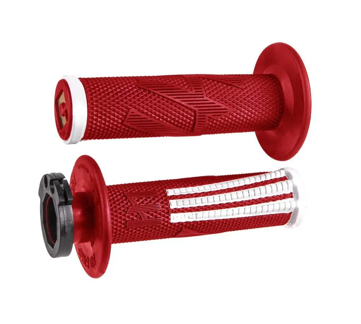 ODI gripy OFF ROAD EMIG PRO V2 LOCK-ON GRIP barva červená bílá ( )