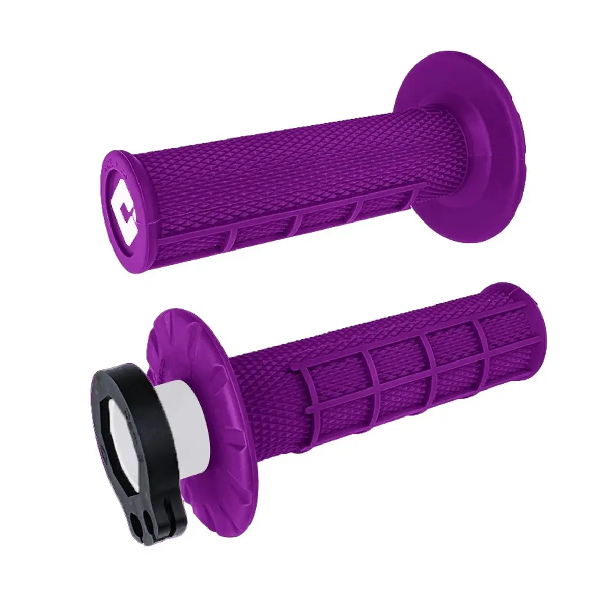 ODI gripy OFF ROAD HALF WAFFLE MX V2 LOCK-ON GRIP barva fialová ( )