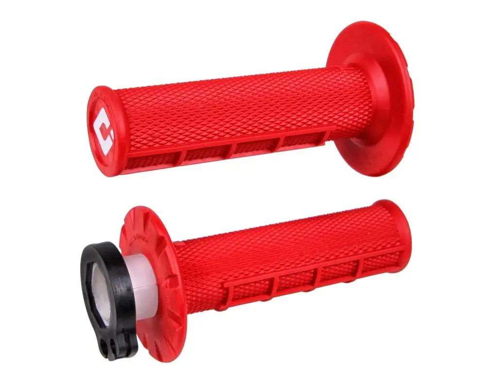 ODI gripy OFF ROAD HALF WAFFLE MX V2 LOCK-ON GRIP barva červená ( )