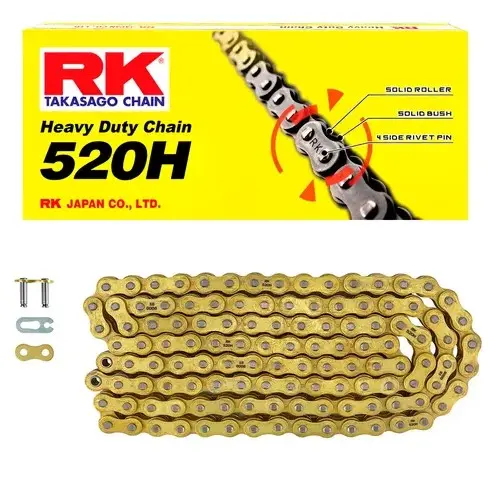 RK hnací řetěz GS520H-120 spona (CL) v sadě barva zlatá (objem: do 250 ccm) (RK hnací řetěz GS520H-120 spona (CL) v sadě barva zlatá (objem: do 250)