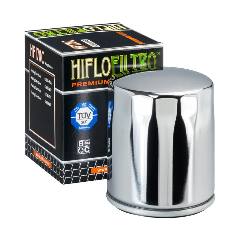 HIFLO olejový filtr HF 170 HARLEY-DAVIDSON chromovaný (50) (HIFLO olejový filtr HF 170 HARLEY-DAVIDSON chromovaný (50))
