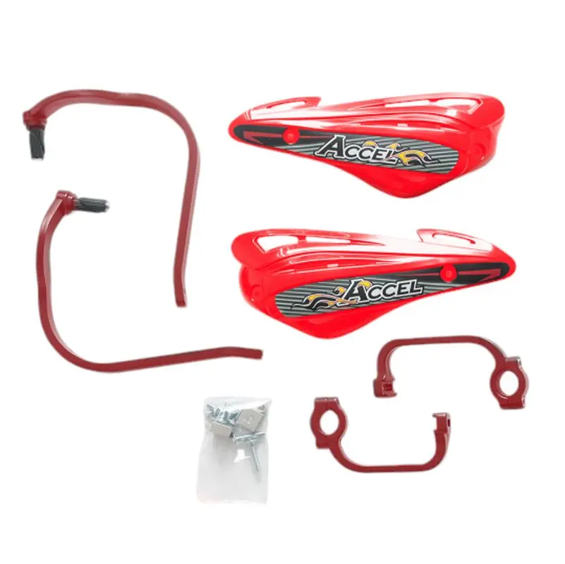 ACCEL chrániče páček s alu upevněním STRONG (22+28mm) dvoubodové upevnění (ALU-červená, PLASTIK-červená) (ACCEL chrániče páček s alu upevněním STRONG)