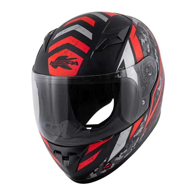 KAPPA přilba KJ04 EVO PROX JUNIOR integrální FULLFACE barva černá/červená fluo MATT velikost 50 / M (homologace ECE 22R06) (KAPPA přilba KJ04 EVO)