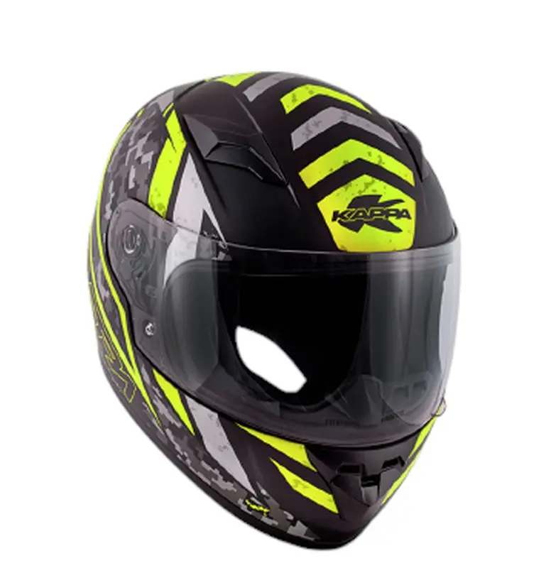 KAPPA přilba KJ04 EVO PROX JUNIOR integrální FULLFACE barva černá/žlutá fluo MATT velikost 50 / M (homologace ECE 22R06) (KAPPA přilba KJ04 EVO PROX)