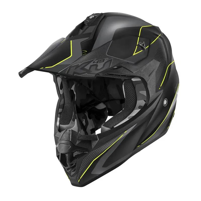 KAPPA přilba KV49 EVO CHASER CROSS barva černá šedá žlutá fluo MATT rozměr 63 / XXL (homologace ECE 22R06) (KAPPA přilba KV49 EVO CHASER CROSS barva)