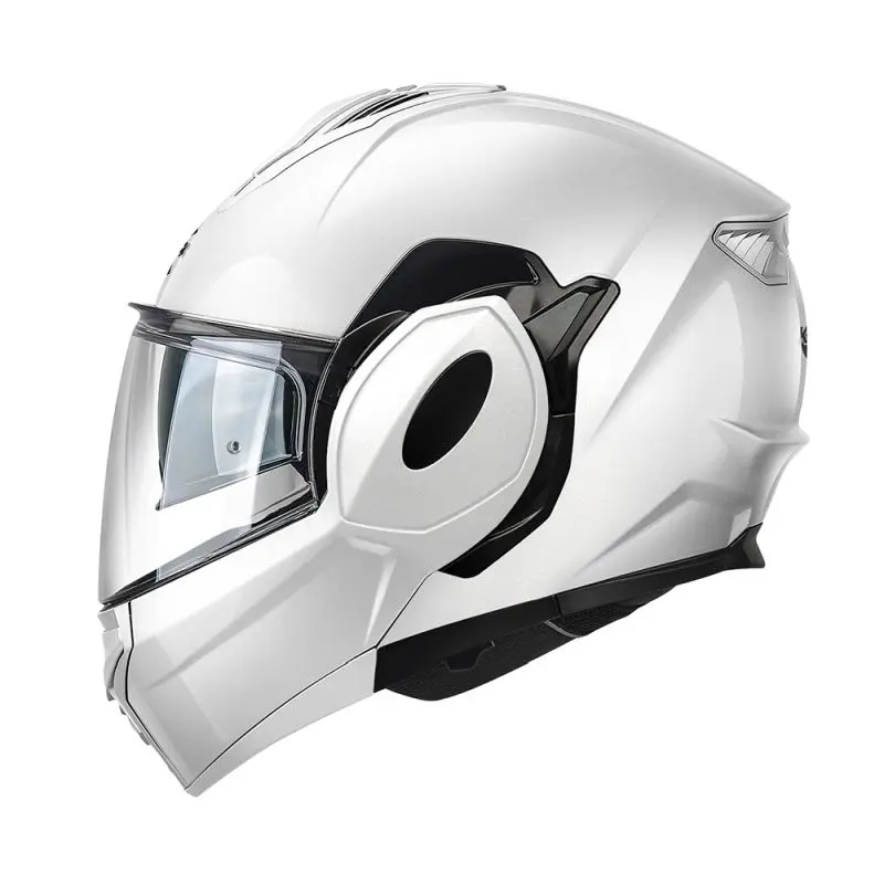 KAPPA přilba KV55 SOLID výklopná modulární (FLIP-BACK) s krycím panelem barva bílá rozměr 56 / S (homologace ECE 22R06) (KAPPA přilba KV55 SOLID)