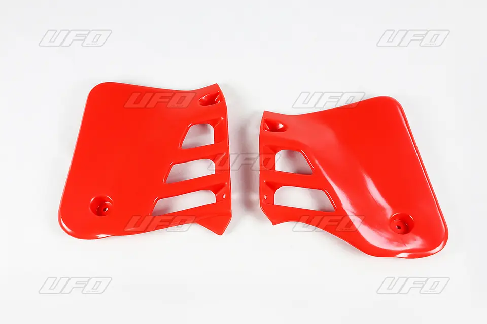 UFO kryty chladiče HONDA CR 125 85-88 barva červená (UFO RED) (UFO kryty chladiče HONDA CR 125 85-88 barva červená (UFO RED))