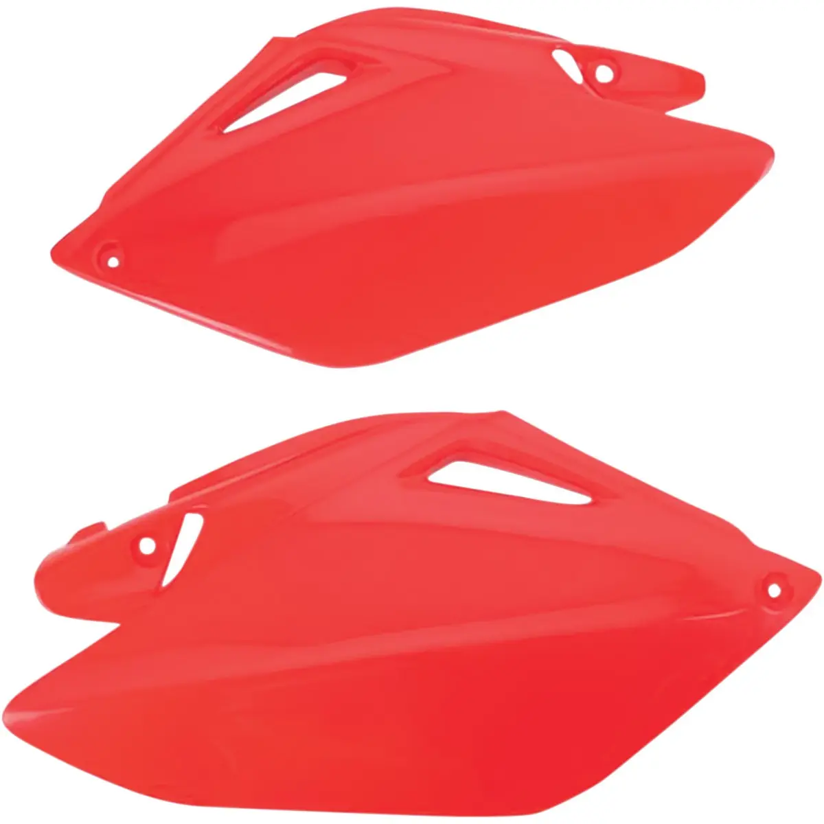 UFO boční tabulky na startovací číslo HONDA CRF 250R 06-09 barva červená (UFO boční tabulky na startovací číslo HONDA CRF 250R 06-09 barva červená)
