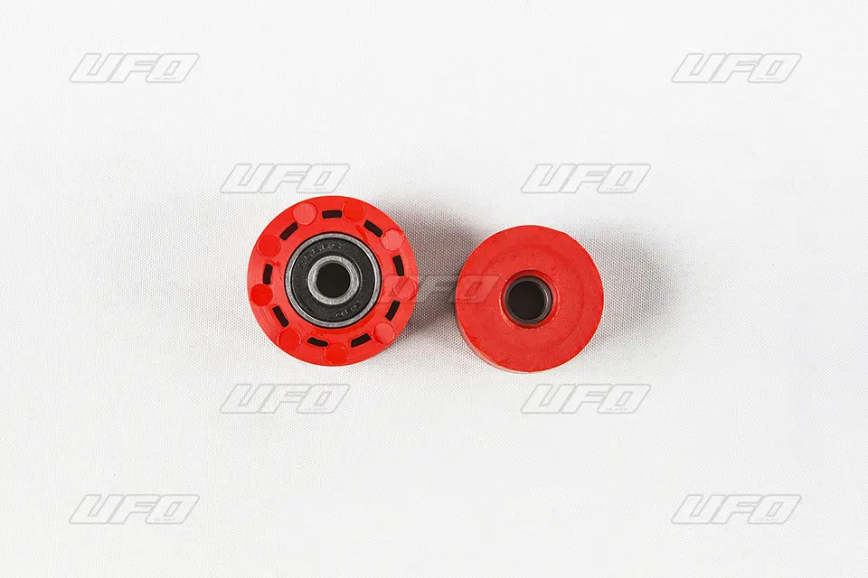 UFO rolna řetězu komplet 2 ks horní a spodní HONDA CRF 250R 12-21, CRF 450R/X 12-16 barva červená (8X38X24mm) I (8X34X24mm) 79-5014, 79-5015 ( )