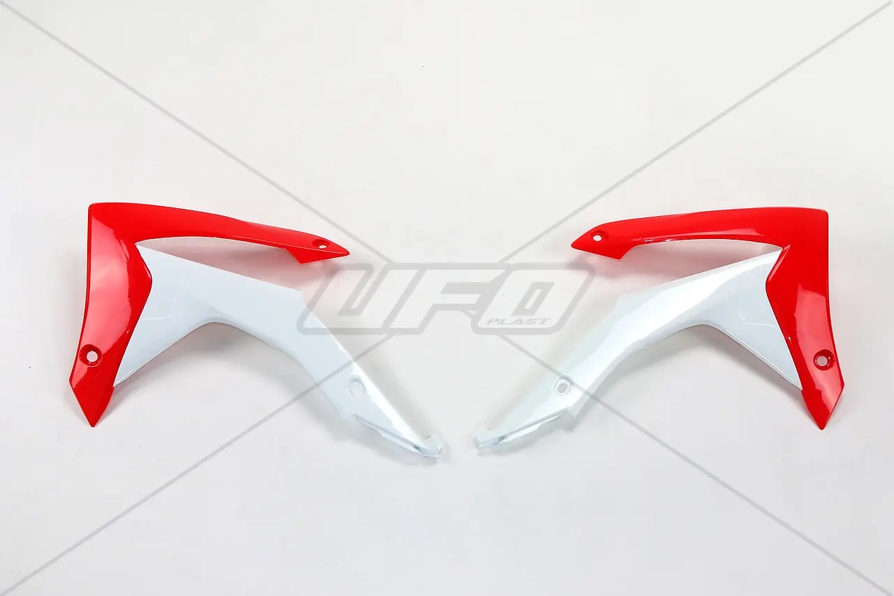 UFO kryty chladiče HONDA CRF 250R 14-17, CRF 450R 13-16, barva OEM (bílá/červená) (UFO kryty chladiče HONDA CRF 250R 14-17, CRF 450R 13-16, barva OEM)