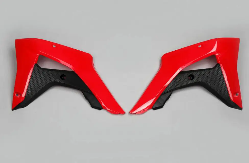 UFO kryty chladiče HONDA CRF 250R 18, CRF 450RX 17-18 barva OEM (červená/černá) (UFO kryty chladiče HONDA CRF 250R 18, CRF 450RX 17-18 barva OEM)