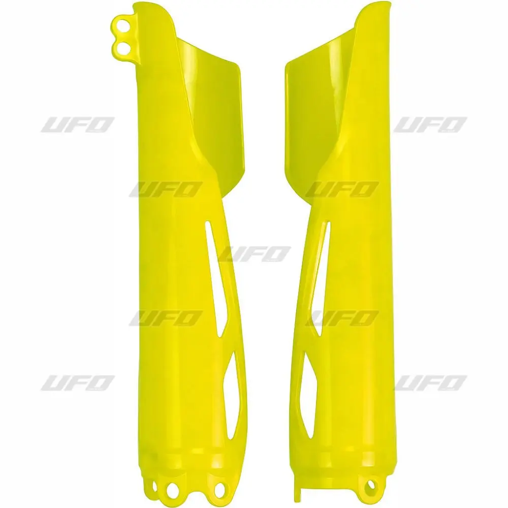 UFO kryty předních vidlic HONDA CRF 250R 19-26, CRF 450R 19-26, barva žlutá fluorescenční (UFO kryty předních vidlic HONDA CRF 250R 19-26, CRF 450R)