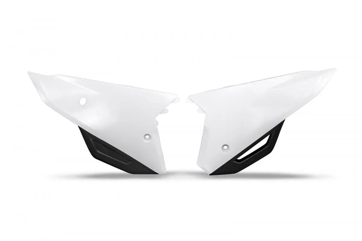 UFO boční tabulky na startovací číslo HONDA CRF 250 22-24, CRF 450 R 21-24, barva bílá (UFO boční tabulky na startovací číslo HONDA CRF 250 22-24,)