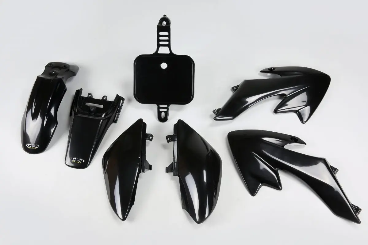 UFO kompletní sada plastů HONDA CRF 50 04-23, barva černá (UFO kompletní sada plastů HONDA CRF 50 04-23, barva černá)