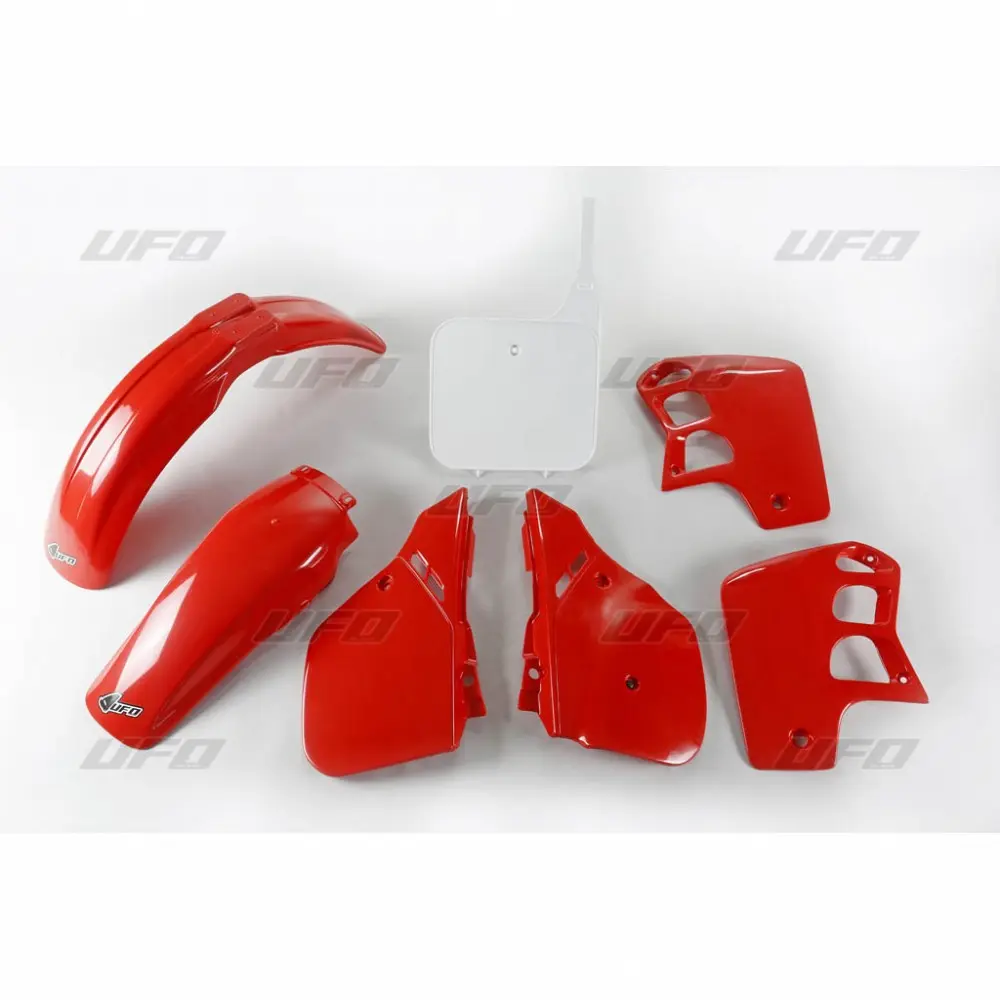 UFO kompletní sada plastů HONDA CR 500 89-90 barva OEM (červená/bílá) (HO091E999) (UFO kompletní sada plastů HONDA CR 500 89-90 barva OEM)