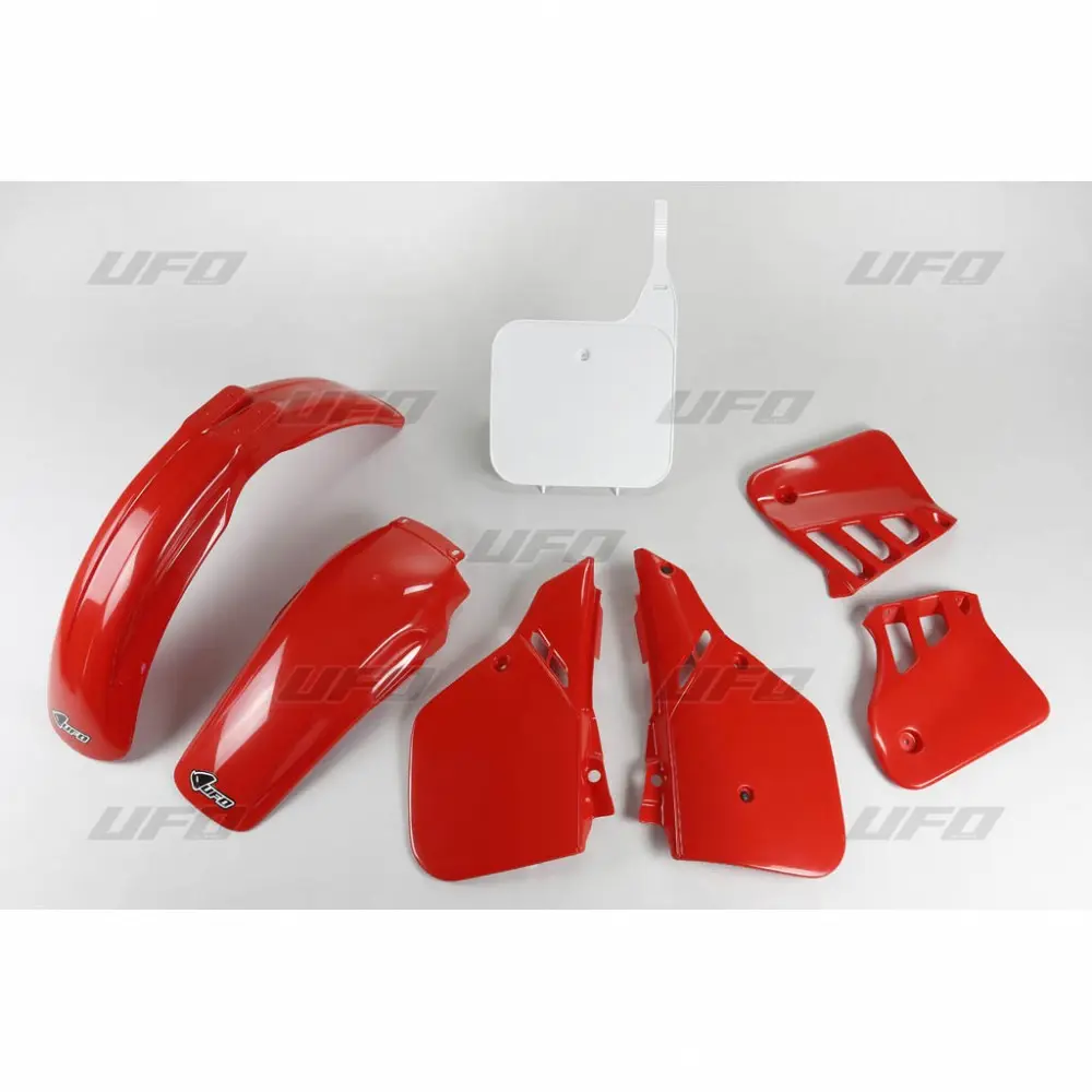 UFO kompletní sada plastů HONDA CR 125 87-88 barva OEM (červená/bílá) (HO099E999) (UFO kompletní sada plastů HONDA CR 125 87-88 barva OEM)
