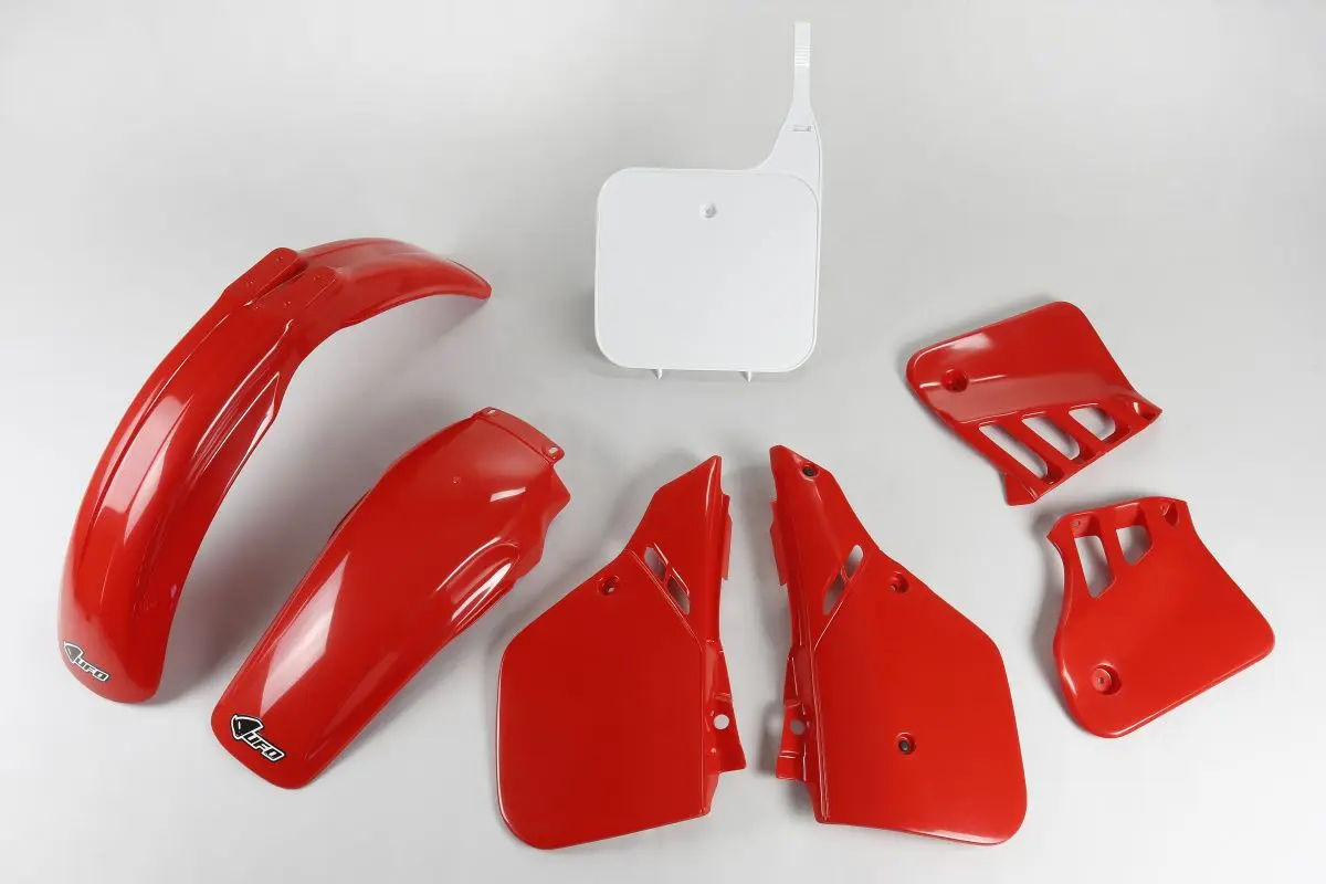 UFO kompletní sada plastů HONDA CR 125 87-88, barva OEM 88 (červená/bílá) (UFO kompletní sada plastů HONDA CR 125 87-88, barva OEM 88 (červená/bílá))