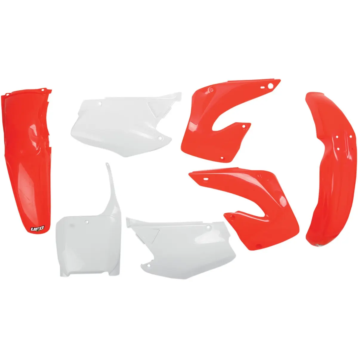 UFO kompletní sada plastů HONDA CR 125/250 00-01 barva OEM (červená/bílá) (HO100E999) (UFO kompletní sada plastů HONDA CR 125/250 00-01 barva OEM)