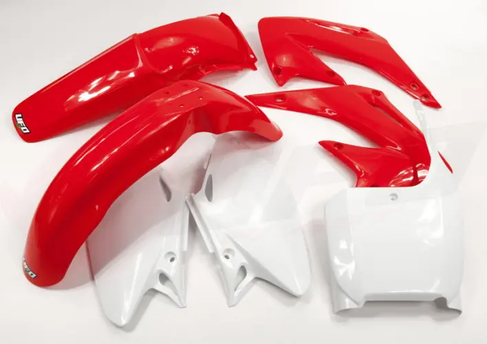 UFO kompletní sada plastů HONDA CR 125/250 02-03 barva OEM (červená/bílá) (HO101E999) ( )