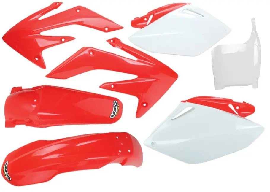 UFO kompletní sada plastů HONDA CRF 450 R 05-06 barva OEM (červená/bílá) (HO108E999) (UFO kompletní sada plastů HONDA CRF 450 R 05-06 barva OEM)