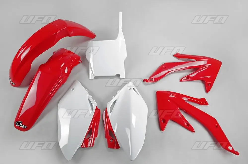 UFO kompletní sada plastů HONDA CRF 450 R 07 barva OEM (červená/bílá) (HO110E999) (UFO kompletní sada plastů HONDA CRF 450 R 07 barva OEM)
