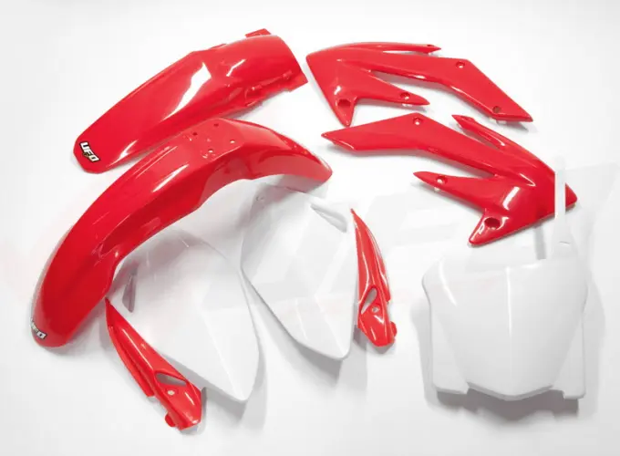 UFO kompletní sada plastů HONDA CRF 250R 08-09 barva OEM 08 (červená/bílá) (HO112E999) (UFO kompletní sada plastů HONDA CRF 250R 08-09 barva OEM 08)