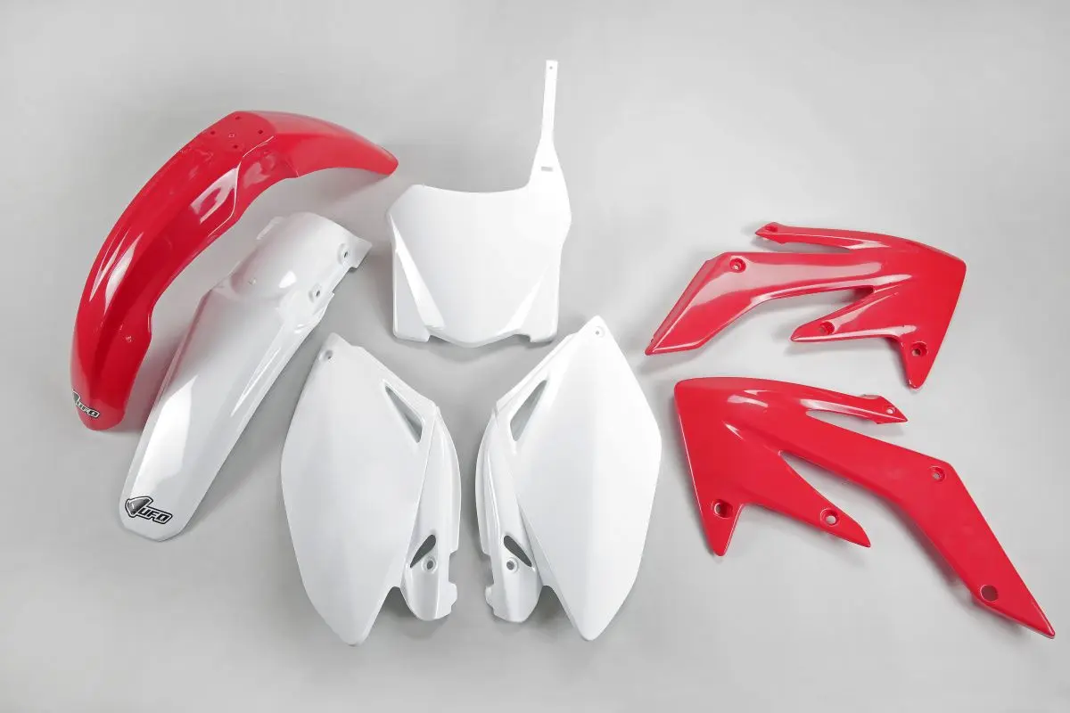 UFO kompletní sada plastů HONDA CRF 250R 08-09, barva OEM 09 (červená/bílá) (UFO kompletní sada plastů HONDA CRF 250R 08-09, barva OEM 09)