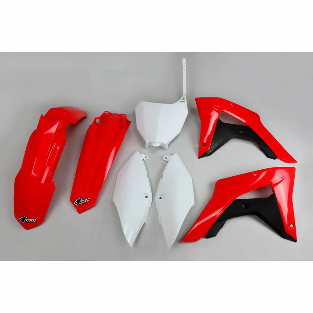 UFO kompletní sada plastů HONDA CRF 250RX 19-21, CRF 450RX 17-20 barva OEM (červená/bílá) (HO120E999) (UFO kompletní sada plastů HONDA CRF 250RX)