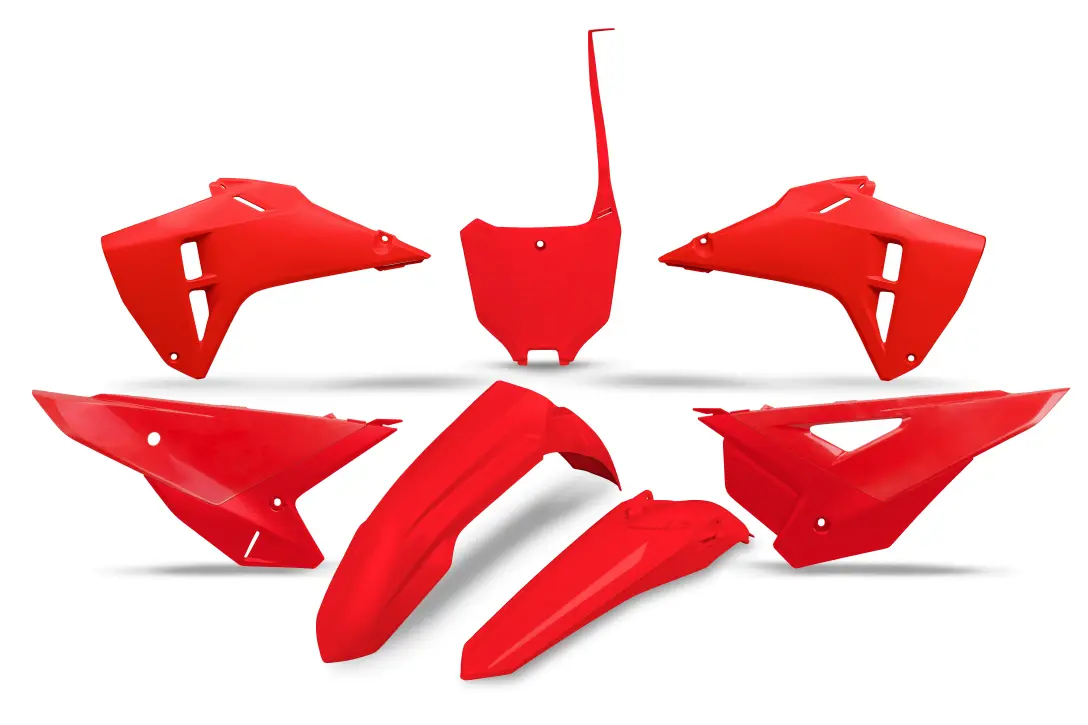 UFO kompletní sada plastů HONDA CRF 250R / 450R 25-26 barva červená (UFO kompletní sada plastů HONDA CRF 250R / 450R 25-26 barva červená)