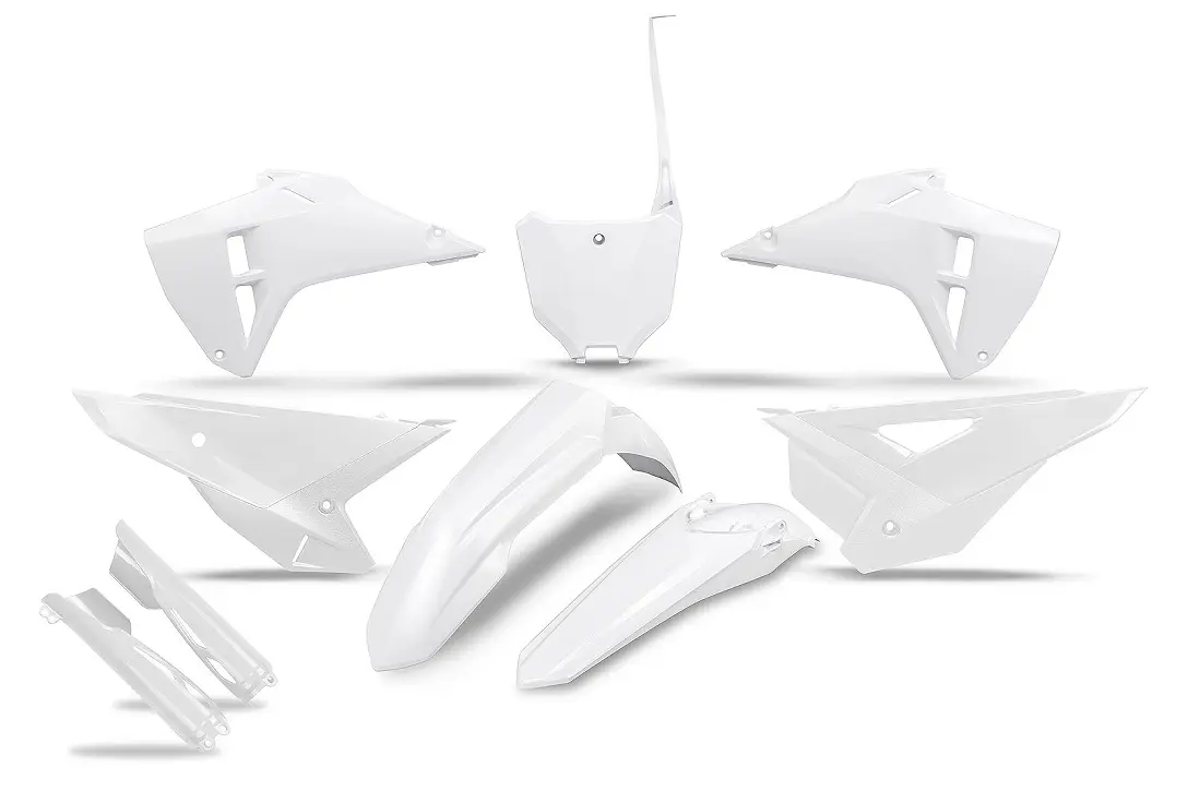 UFO kompletní sada plastů (FULL KIT) s kryty tlumičů HONDA CRF 250R / 450R 25-26 barva bílá (UFO kompletní sada plastů (FULL KIT) s kryty tlumičů)