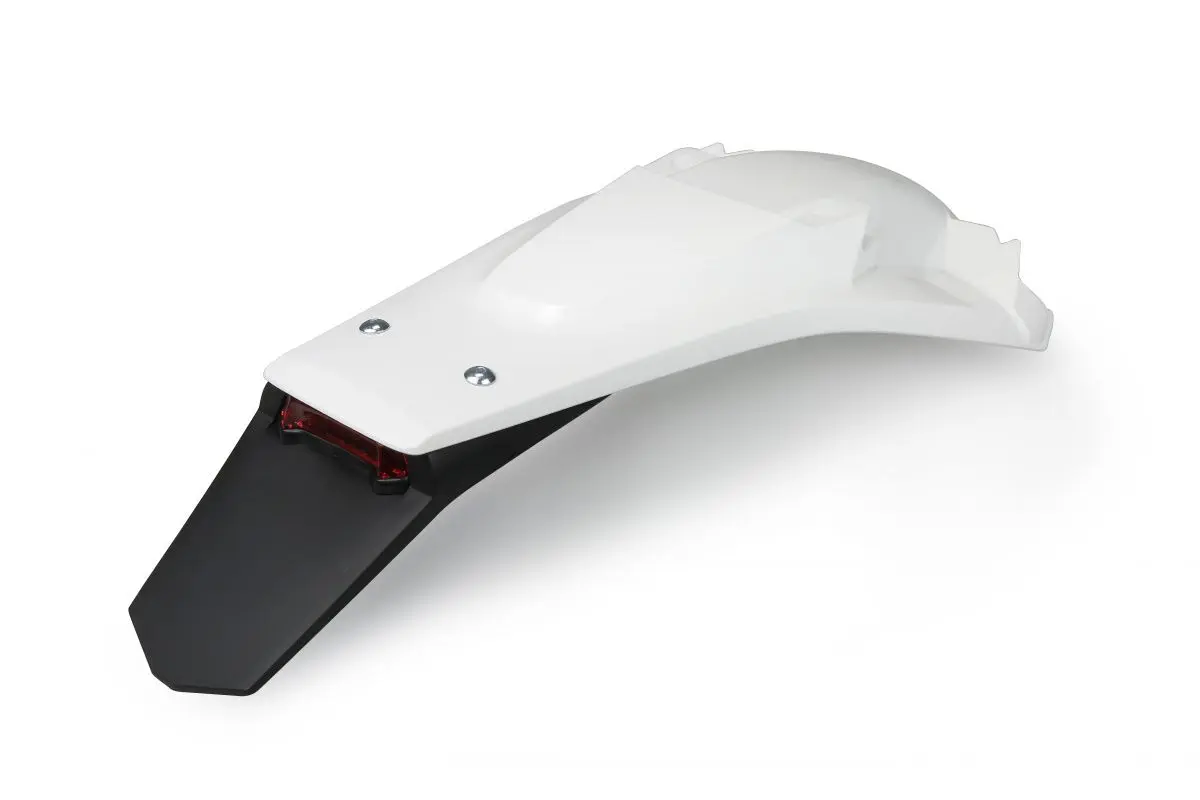 UFO blatník zadní HUSQVARNA TE/TX 125/300, TE/FE 250, FE 350/450/501 17-19, barva bílá ( ENDURO se světlem LED ) (UFO blatník zadní HUSQVARNA TE/TX)