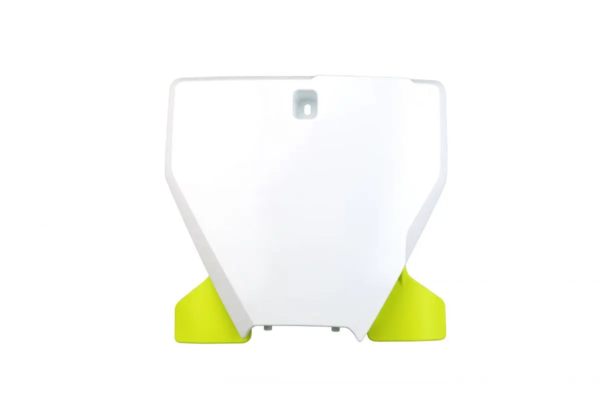 UFO tabulka na startovací číslo s rozšířením HUSQVARNA TC 125/250, FC 250/350/450 19-22, barva bílá (UFO tabulka na startovací číslo s rozšířením)