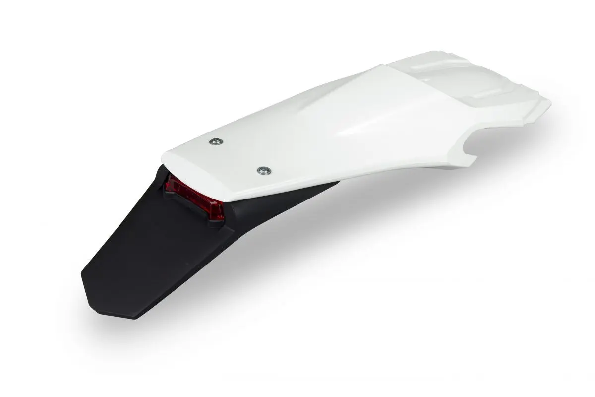 UFO blatník zadní HUSQVARNA TE 150/250/300, TX 250/300, FE 250/350/450/501 20-21, barva bílá ( ENDURO se světlem LED ) (UFO blatník zadní HUSQVARNA)