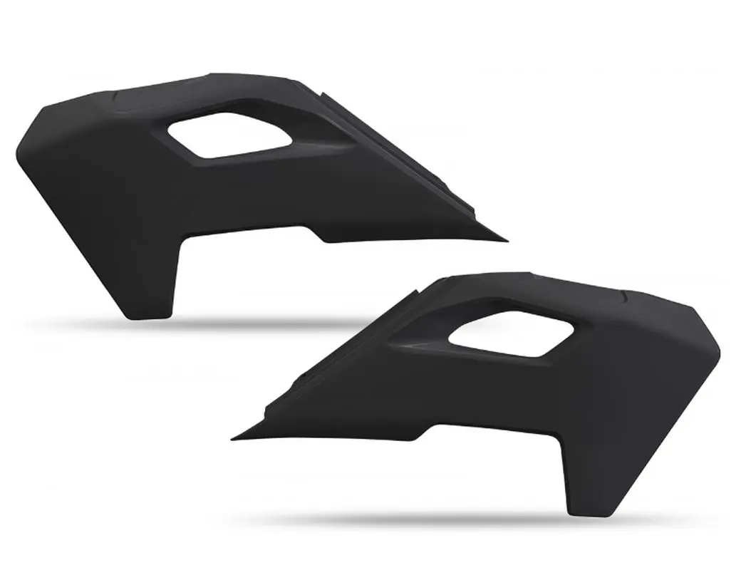 UFO kryty chladiče HUSQVARNA TC 125 / 250 23-24, TE 150 / 250 / 300 24, FC / TX / FX / FE 300 / 350 / 450 / 501 24, barva černá (UFO kryty chladiče)