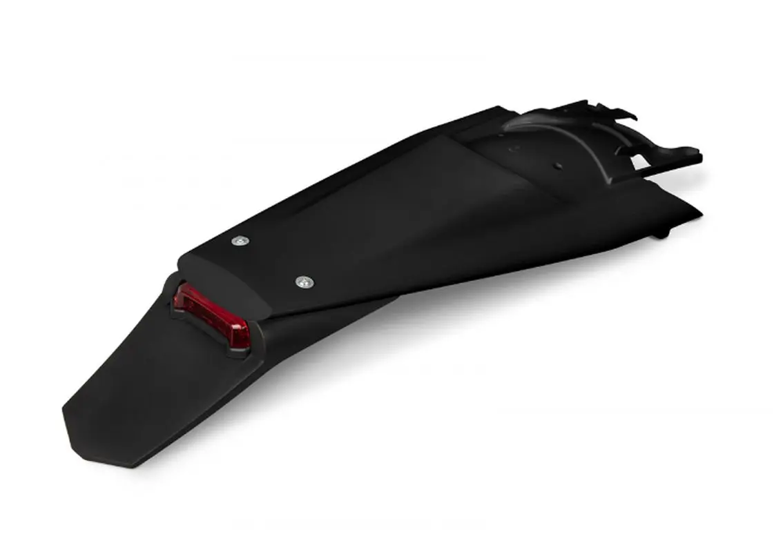 UFO zadní blatník HUSQVARNA TE 150 / 250 / 300 24-26, FE 250 / 350 / 450 / 501 24-26, barva černá (se světlem LED) (UFO zadní blatník HUSQVARNA TE)
