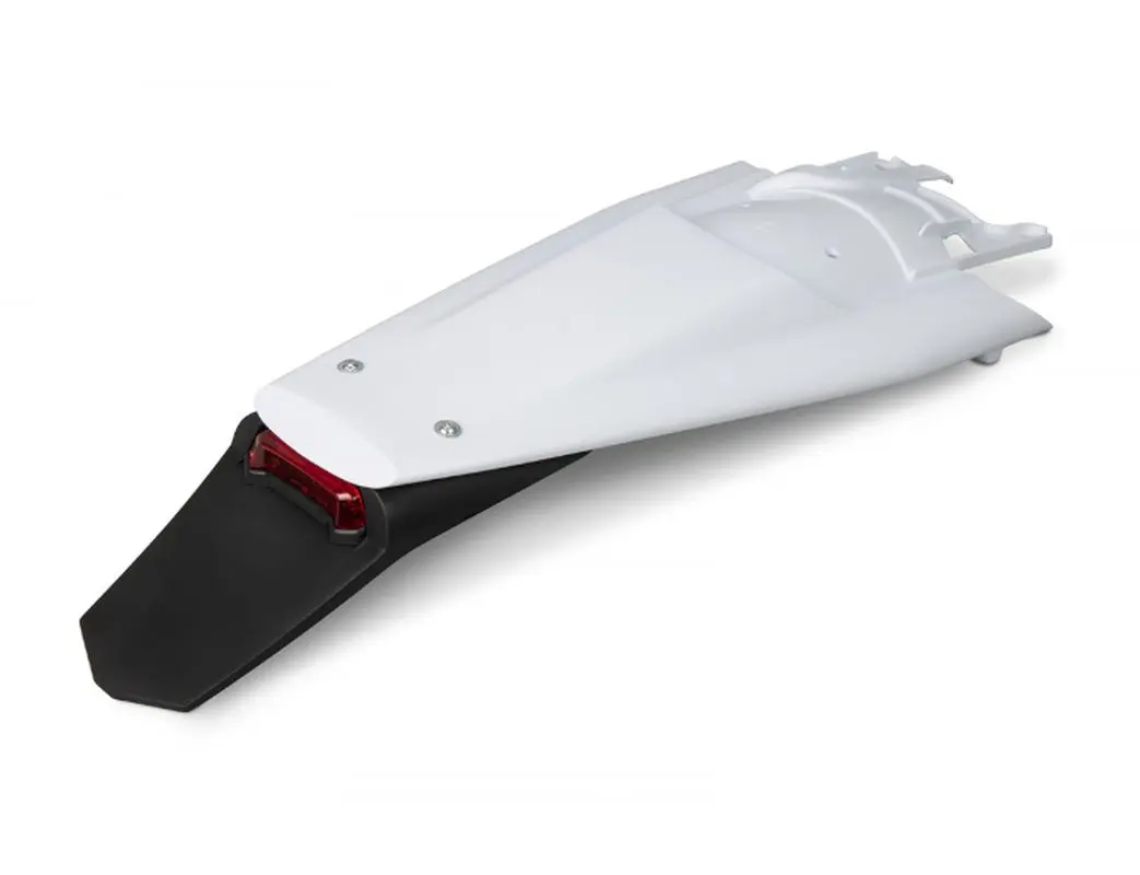 UFO zadní blatník HUSQVARNA TE 150 / 250 / 300 24-26, FE 250 / 350 / 450 / 501 24-26, barva bílá (se světlem LED) (UFO zadní blatník HUSQVARNA TE 150)