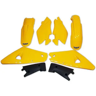 UFO kompletní sada plastů HUSQVARNA CR 2T 05 barva OEM (žlutá/grafitová) (HU601E999) (UFO kompletní sada plastů HUSQVARNA CR 2T 05 barva OEM)