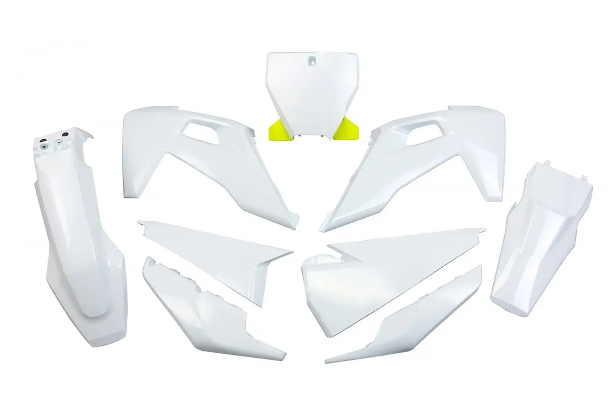 UFO kompletní sada plastů HUSQVARNA TC 125/250 19-22, FC 250/350/450 19-22 barva OEM 22 (bílá) (UFO kompletní sada plastů HUSQVARNA TC 125/250 19-22,)