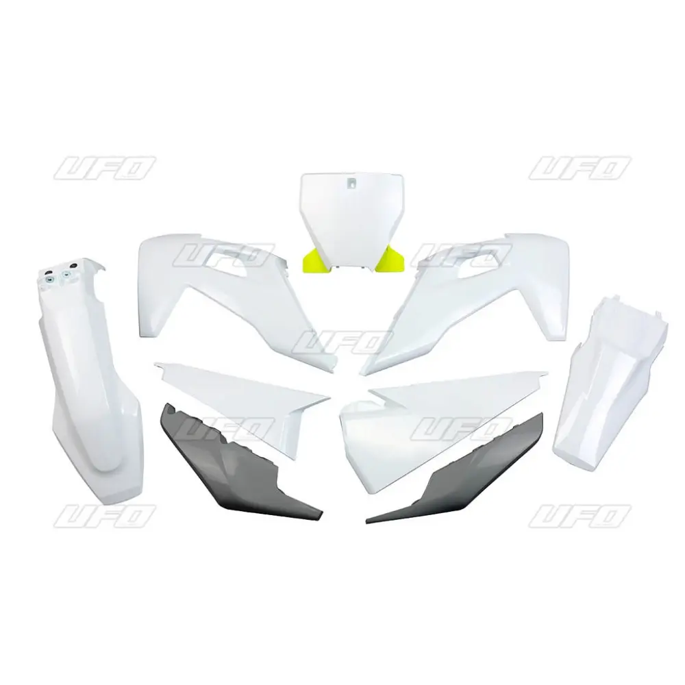 UFO kompletní sada plastů HUSQVARNA TC 125/250 19-22, FC 250/350/450 19-22 barva OEM 20 (bílá/grafitová) (HU622E999X) (UFO kompletní sada plastů)