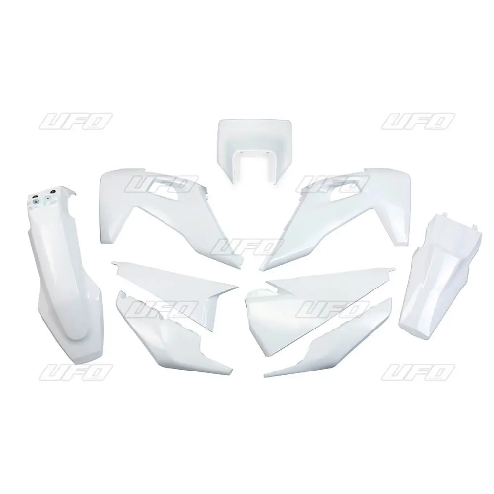 UFO kompletní sada plastů HUSQVARNA TE 150 / 250 / 300 20-23, FE 250 / 350 / 450 / 501 20-23 s krytem světla barva bílá (HU623E041) (UFO kompletní)